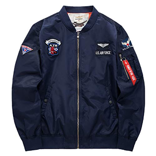 CORIRESHA Apollo NASA Patches Slim Fit Bomber Jackets