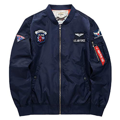 CORIRESHA Apollo NASA Patches Slim Fit Bomber Jackets