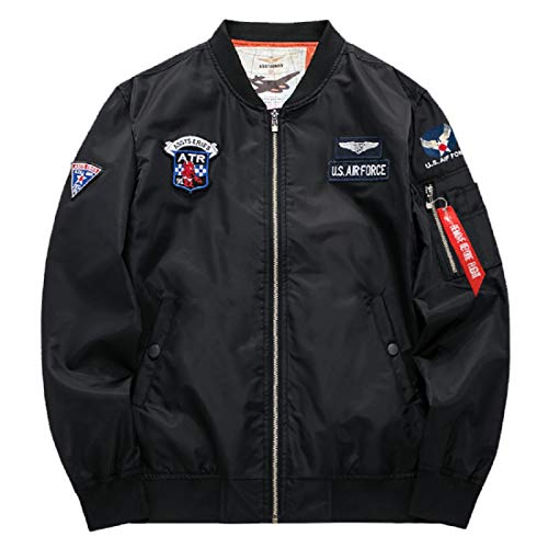 CORIRESHA Apollo NASA Patches Slim Fit Bomber Jackets