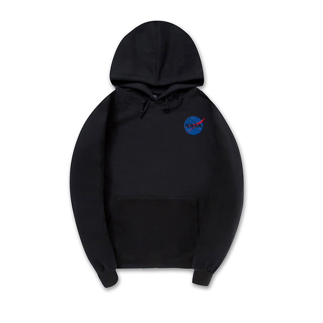 CORIRESHA Sudadera con capucha con logo de la NASA en el frente pequeño