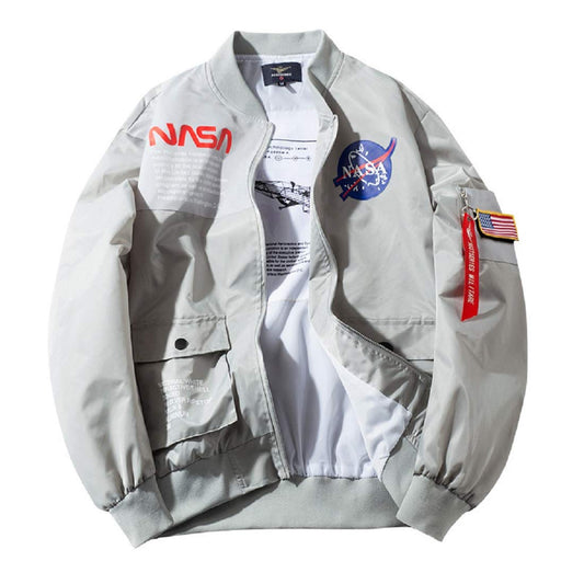 CORIRESHA Apollo NASA Parches Chaquetas bomber ajustadas 