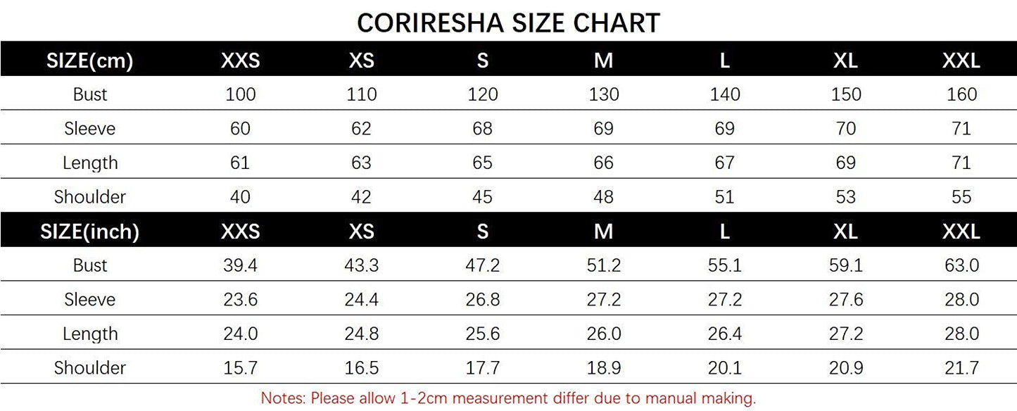 CORIRESHA Chaqueta con parches bordados para exteriores 