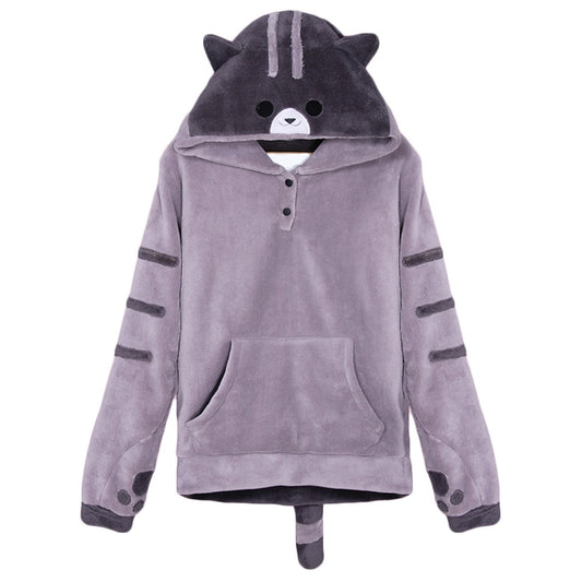 CORIRESHA Cat Fleece Hoodie