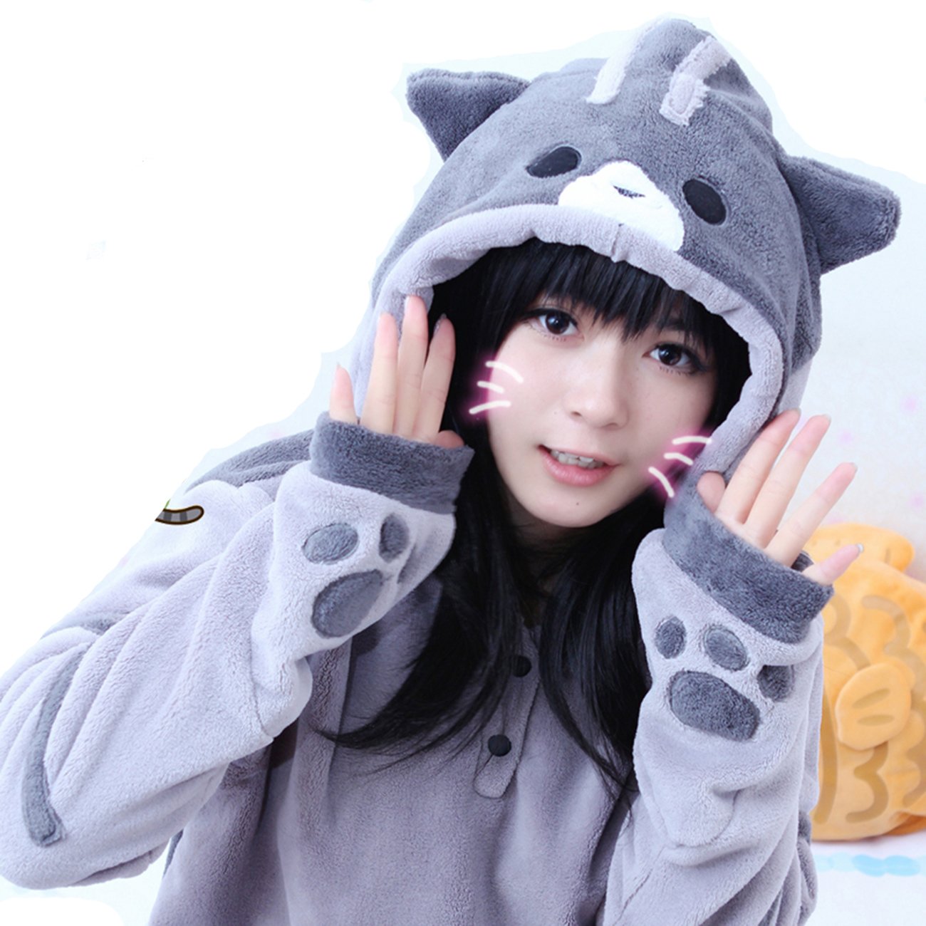 CORIRESHA Cat Fleece Hoodie