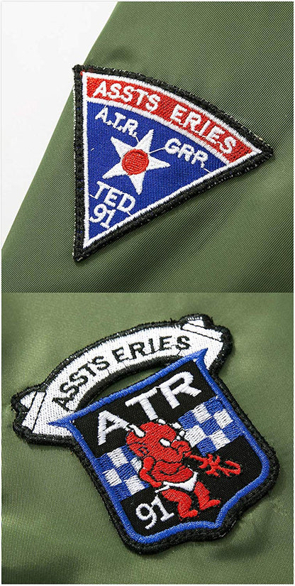 CORIRESHA Apollo NASA Patches Slim Fit Bomber Jackets