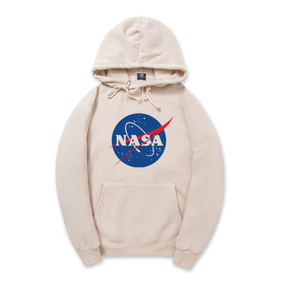 CORIRESHA Sudadera con capucha con logo frontal de la NASA