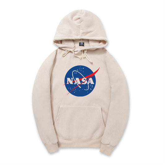 CORIRESHA Sudadera con capucha con logo frontal de la NASA