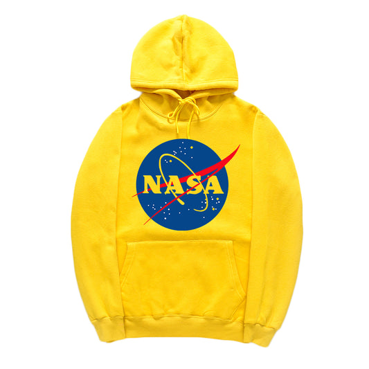 CORIRESHA Sudadera con capucha con logo frontal de la NASA