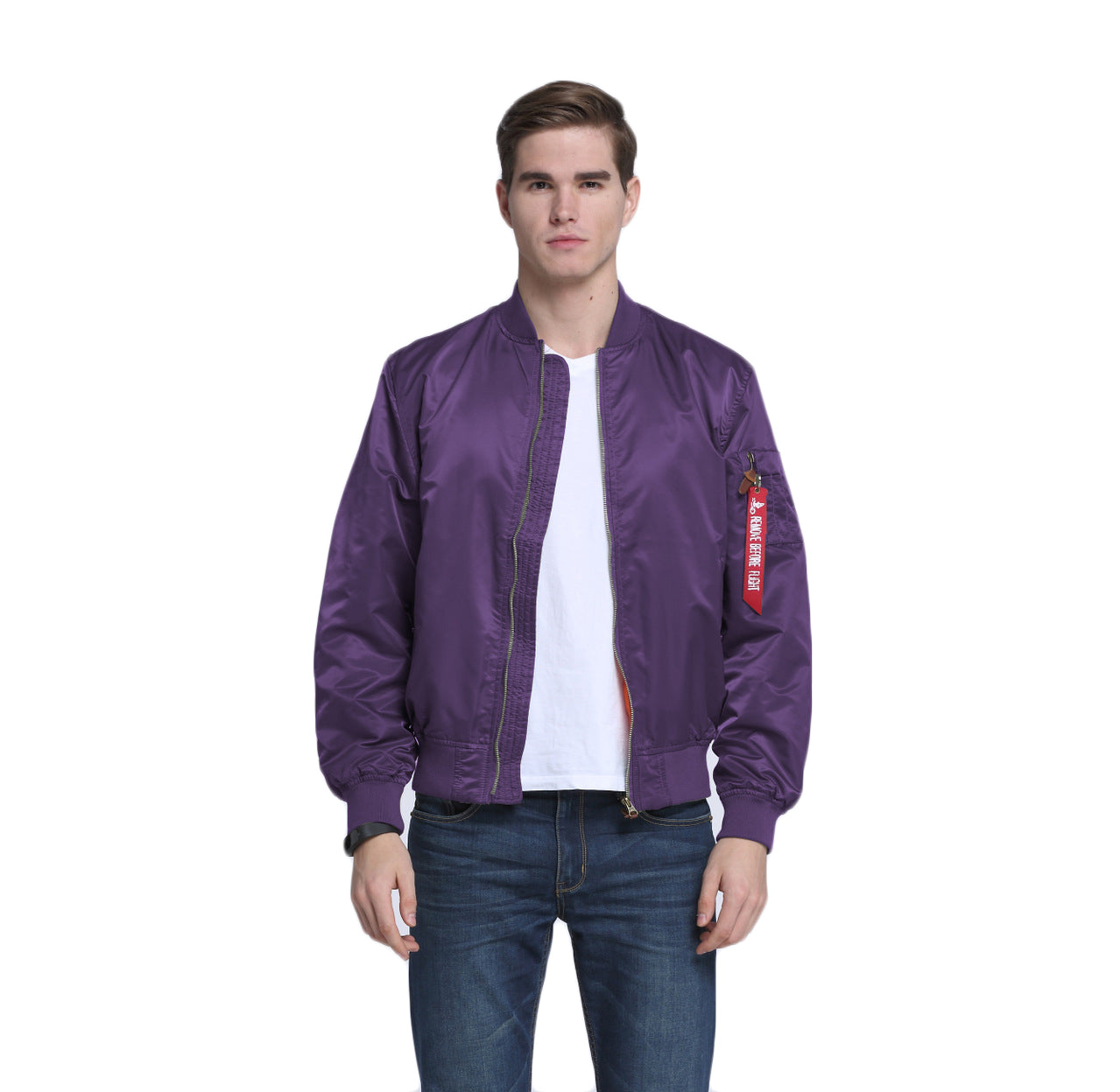 CORIRESHA Chaqueta con parches bordados para exteriores 