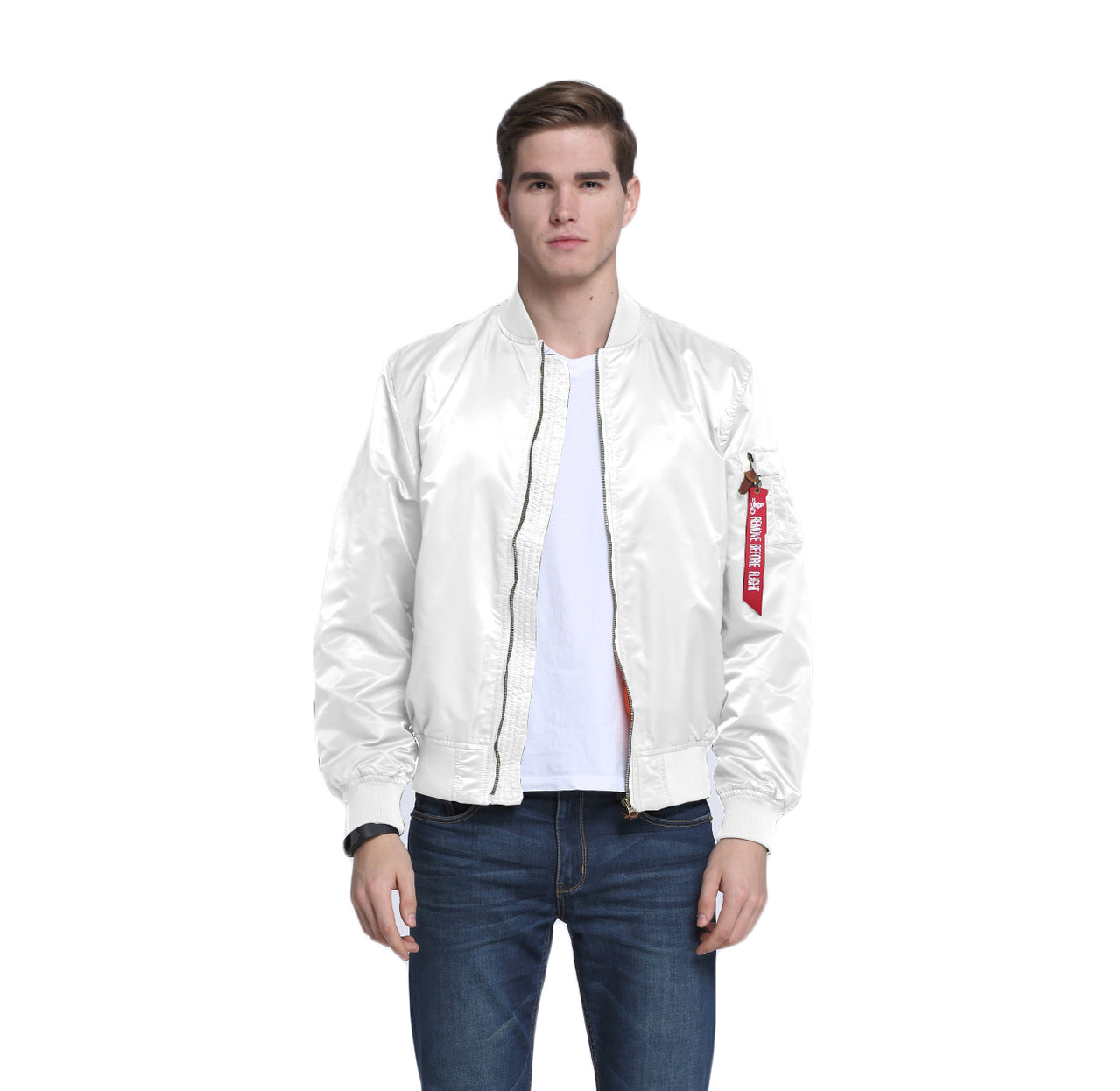 CORIRESHA Chaqueta con parches bordados para exteriores 