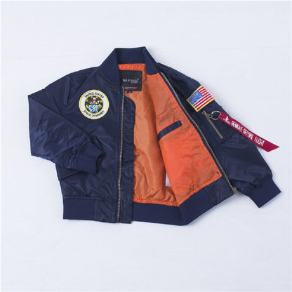 CORIRESHA Kids NASA Embroidery Jacket